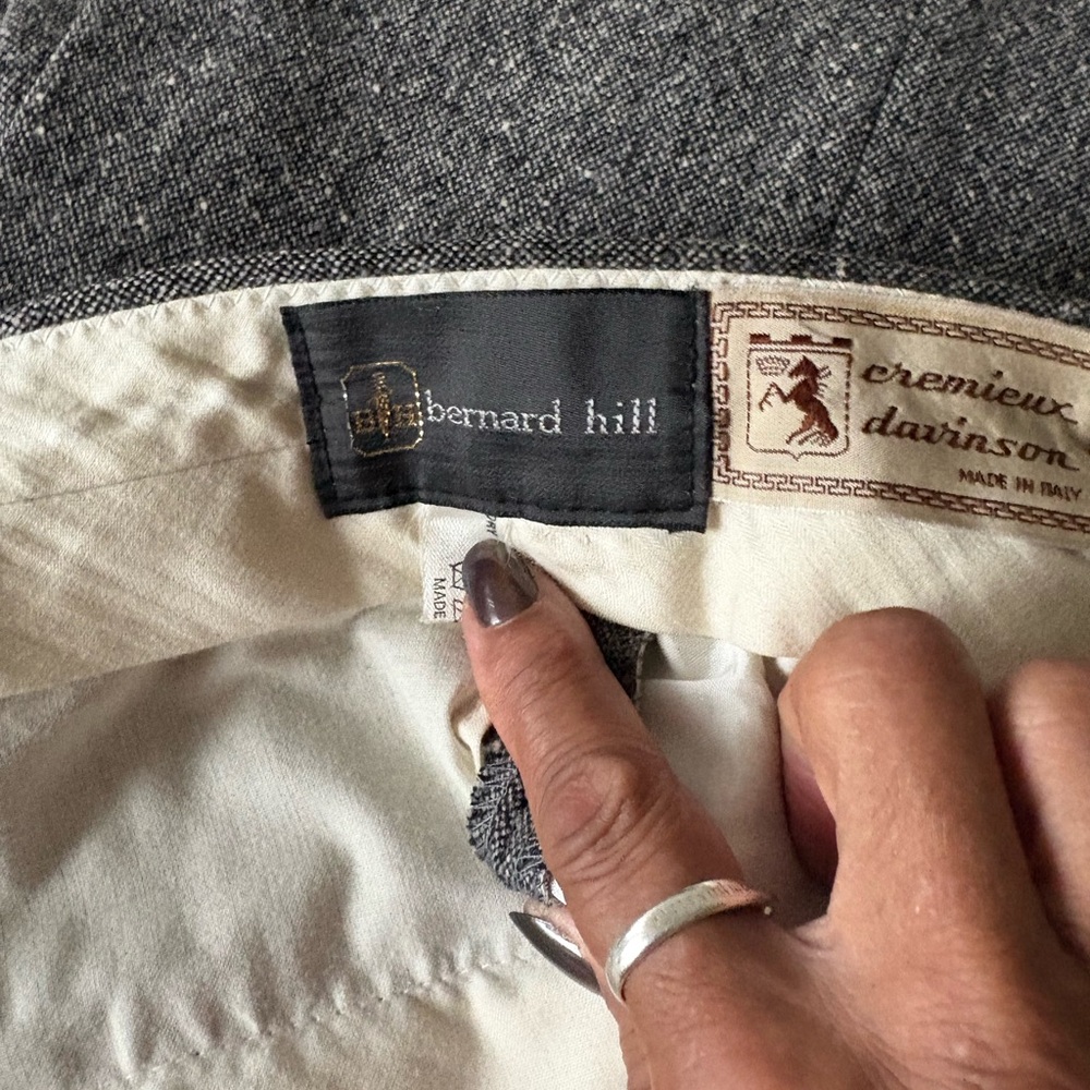 Bernard Hill Cream and Gray Trousers